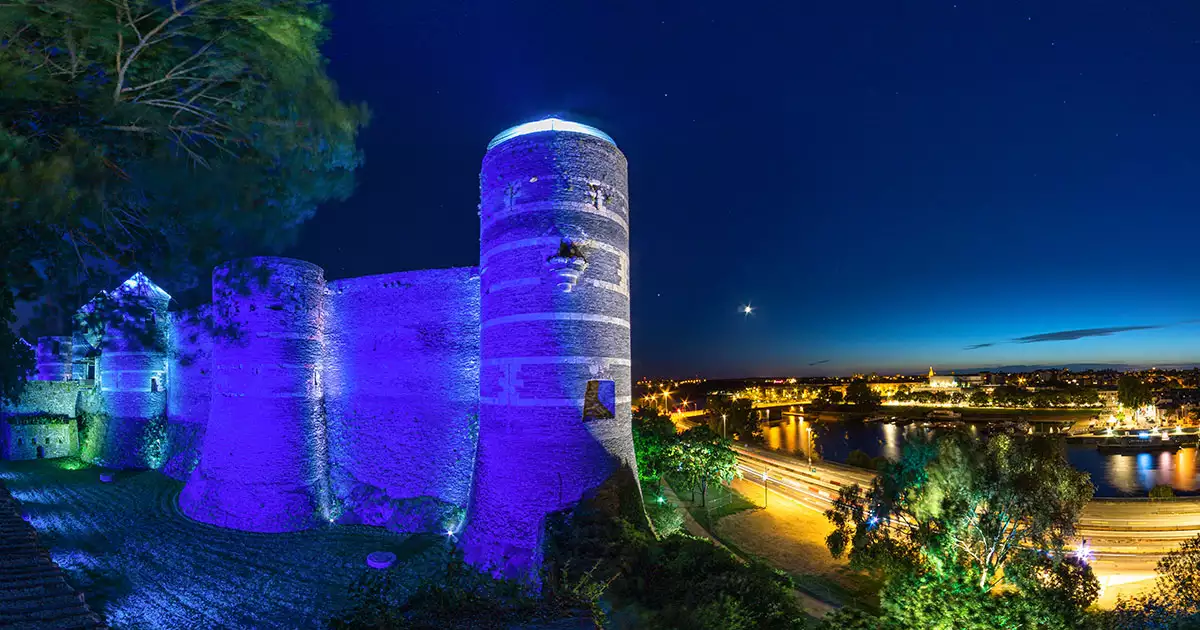 Château d'Angers by night